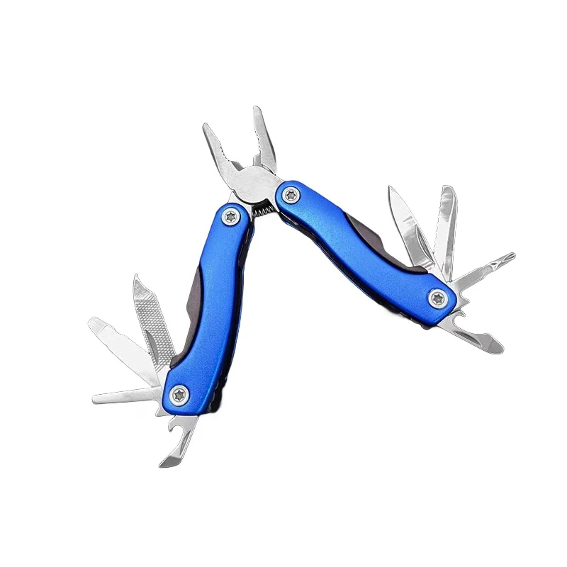 Factory sales Multifunctional Stainless Steel Mini Pliers Foldable Earthquake Bag Pocket Knife 10 Function