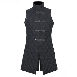 S-4XL Gambeson Costume Aketon Armor Vest Coat Medieval Viking Sleeveless Outfit Larp Warrior Knight Hunter Outfit For Adult Men