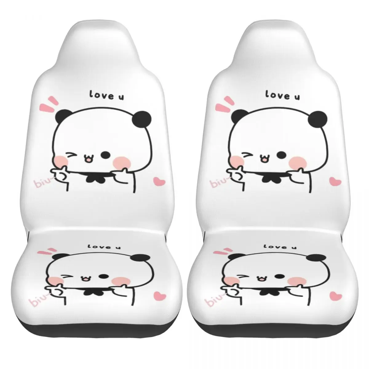 Bear Panda Dudu Finger Guns Love Universal Car Seat Cover Four Seasons Women Seat Cushion/Cover Polyester Hunting