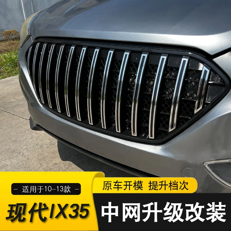 

Suitable for 10-13 Hyundai IX35 Grille Modification IX35 Front Grille Accessories Electroplated Version Black Version