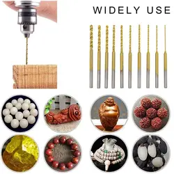 Micro Twist Drill Bit 0.8Mm-2.0mm Tiny Drill Bit 2.35 Shank HSS Mini Engraving Drill Bits Hole Drilling Tool