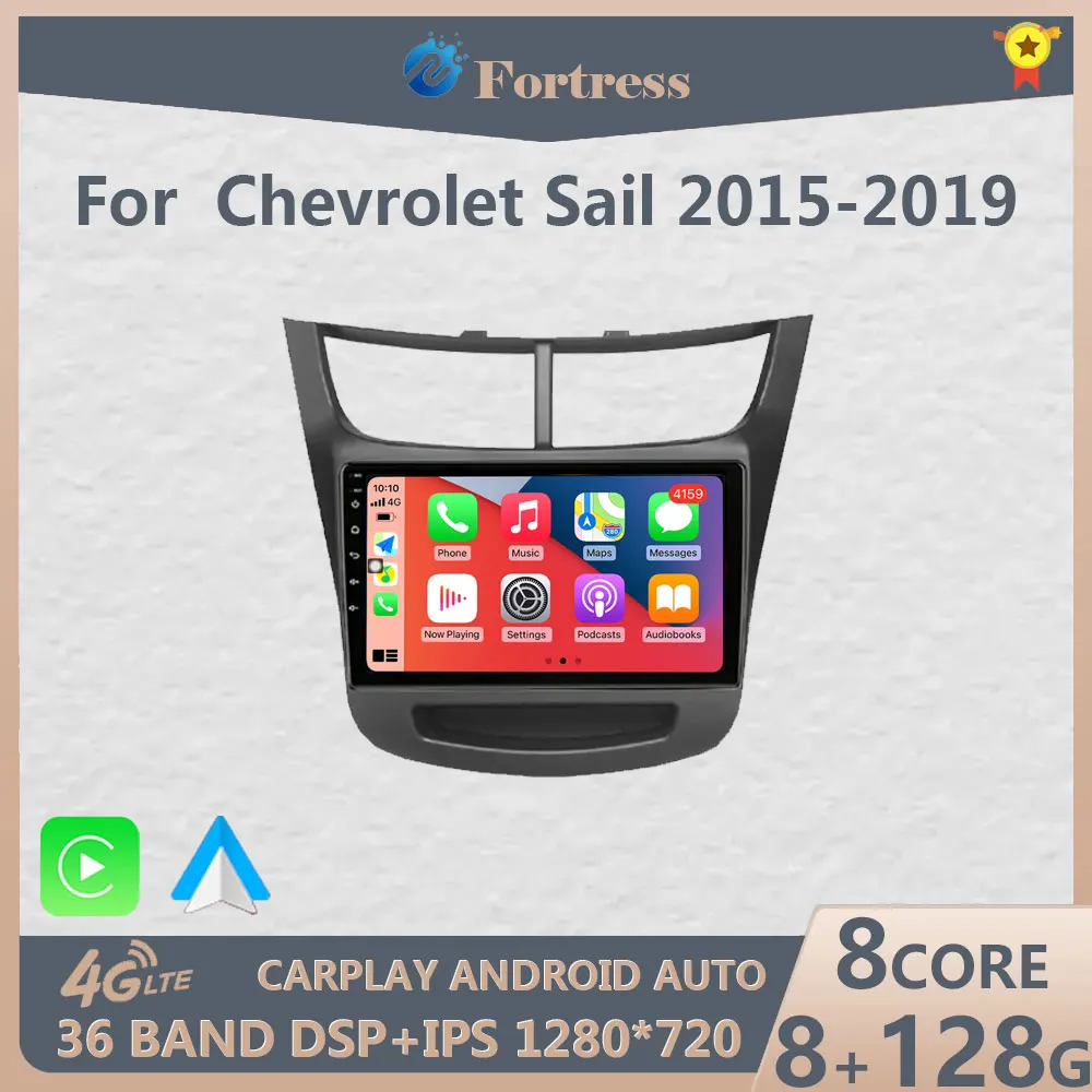 

Car Radio Carplay For Chevrolet Sail Aveo 2015 - 2019 GPS Navigation Video Android Auto Stereo Multimedia Player 5G Wifi No 2din