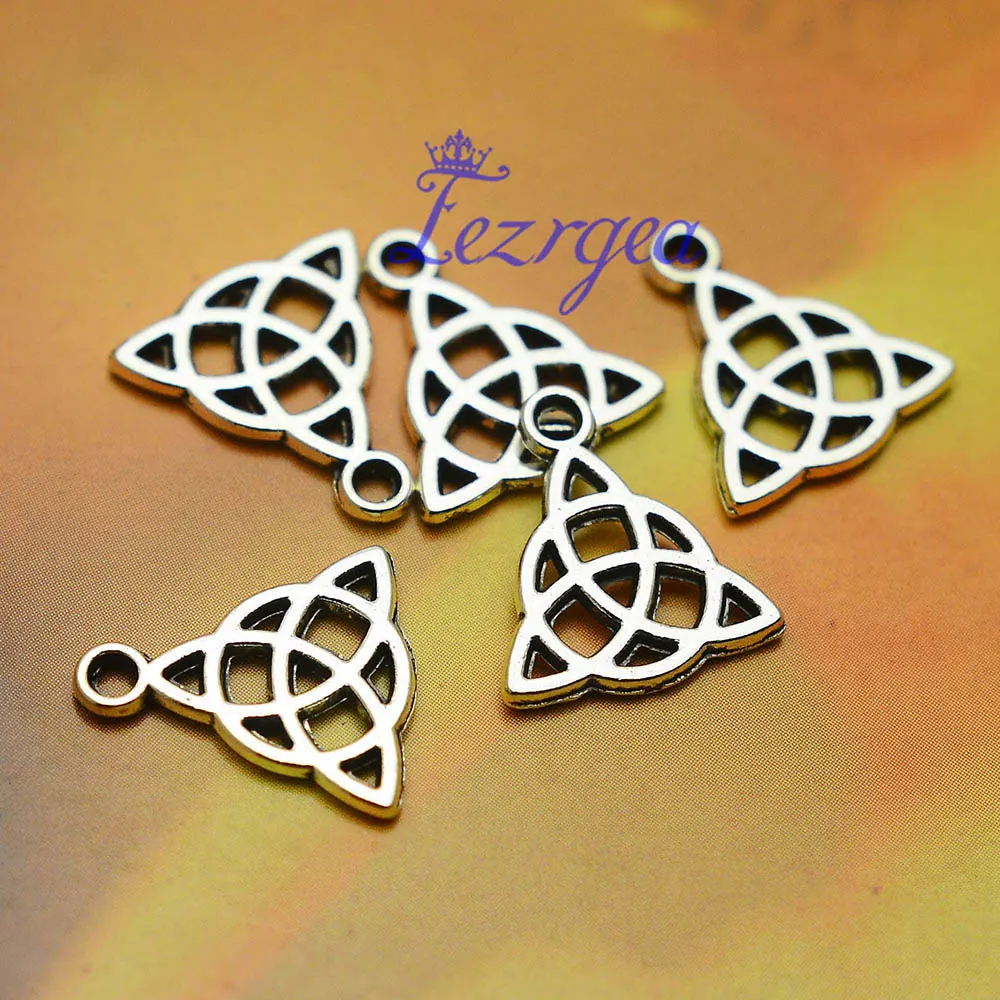 5-50pcs/lots Celtic Triangle Knot Charms Ireland Pendants For Diy Earring Jewelry Making Findings Supplies Accessories