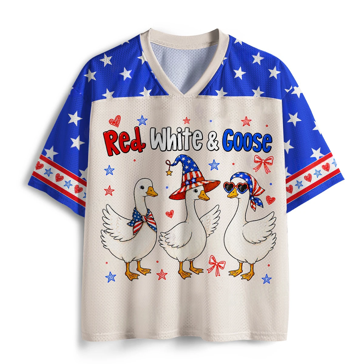 Chemise à manches courtes imprimée en 3D pour enfants et adultes, motif drapeau étoilé rétro américain, dessin animé d'oie, mode streetwear