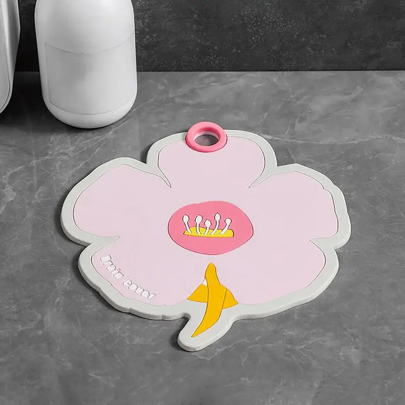 Silicone Shower Drain Cover Flat Bathtub Drain Stopper Anti-Odor Shower Plug Tub Cover For Toilet Bathroom