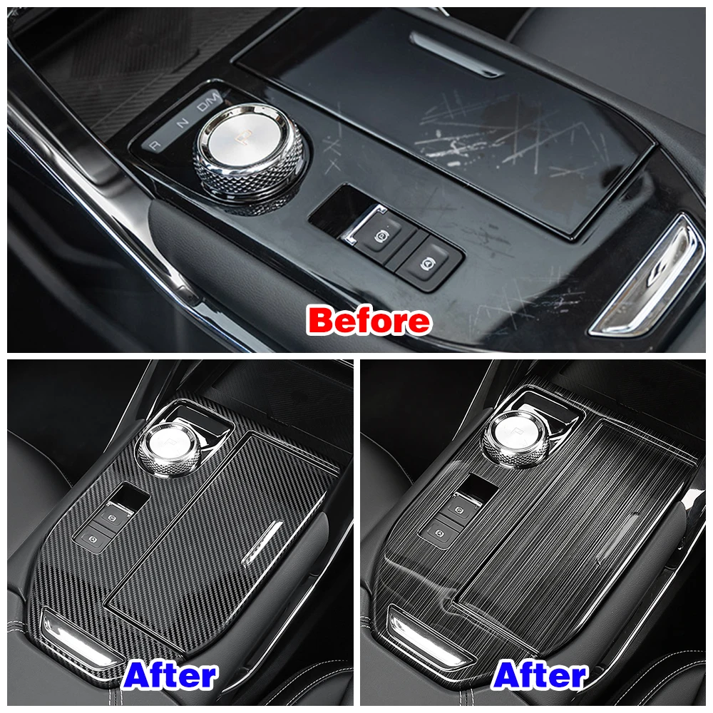 For Haval H6 3rd Gen 2021 2024 LHD Center Control Gear Shift Panel Frame Storage Cover Sticker Decoration Trim Interior Modify