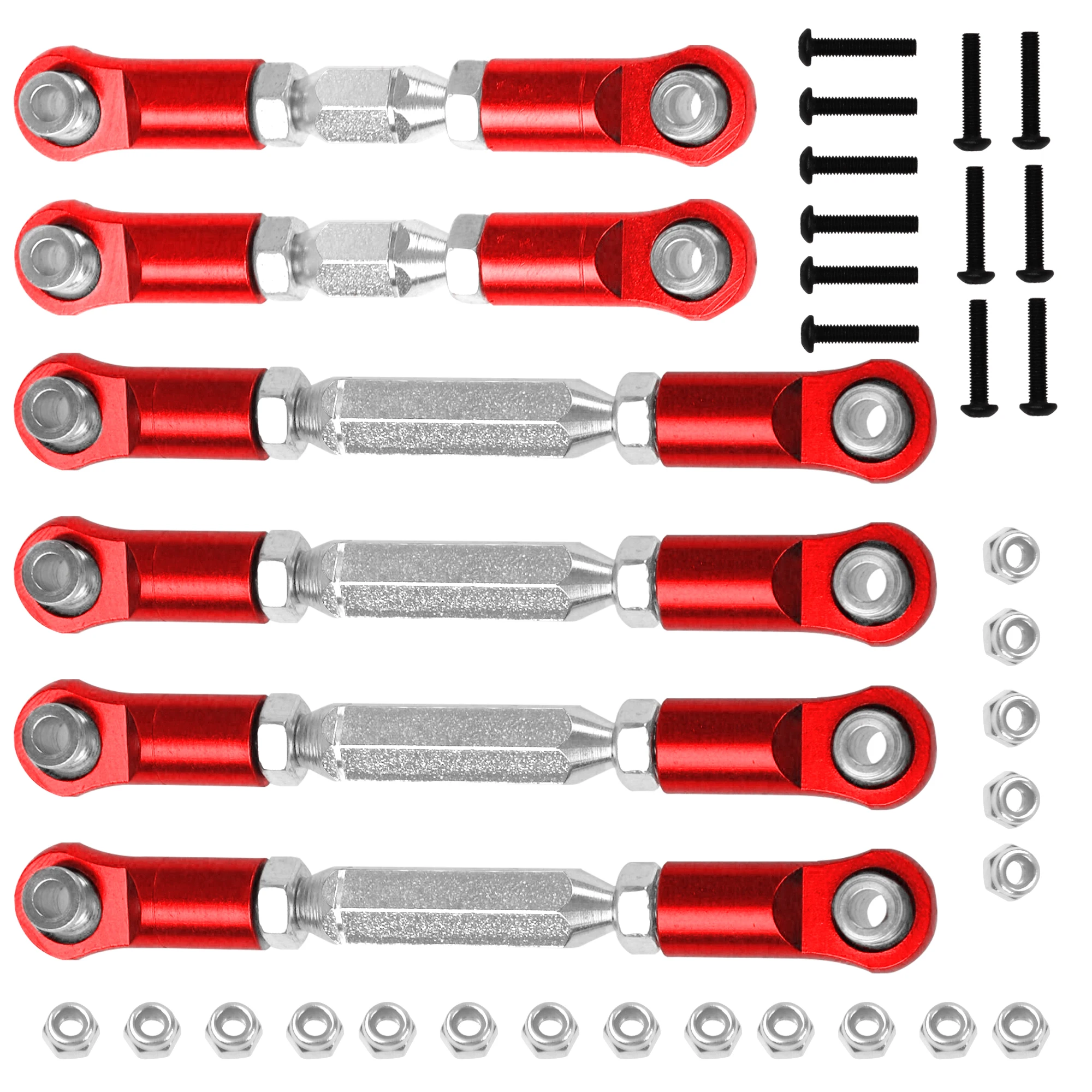 Metalowe śruba rzymska, drążki kierownicze, łączniki kierownicy, drążki kierownicze, drążki ciągnące do Arrma Granite 4X4 Senton 4X4 Mega550 1/10 RC Car