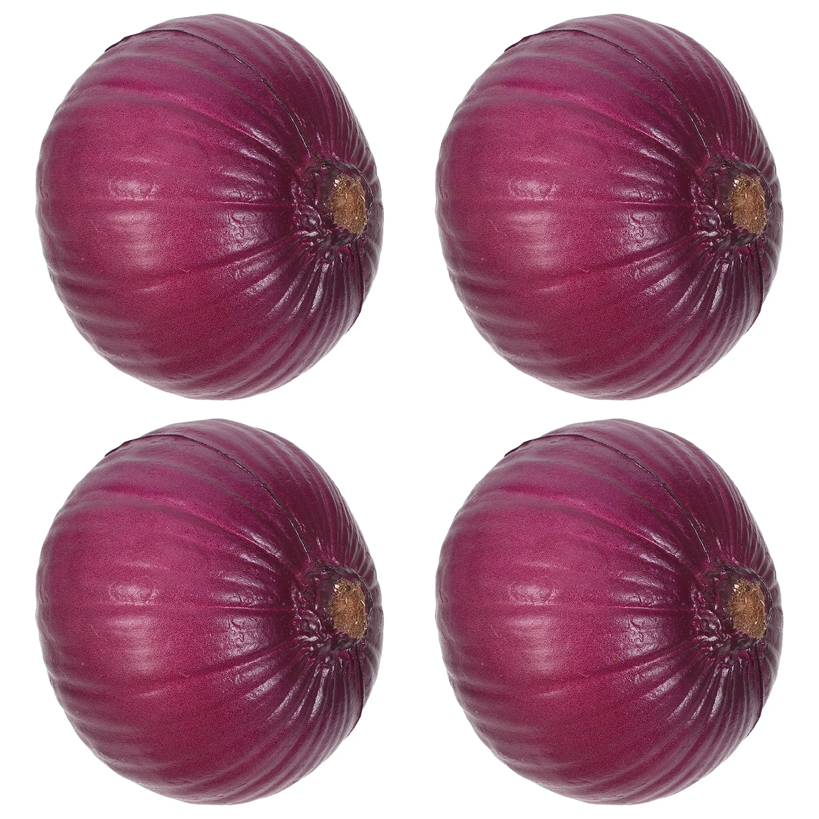 4Pcs Artificial Onion Simulation Realistic Food Props Faux Vegetable Decor for Kitchen Restaurant Home Decoration