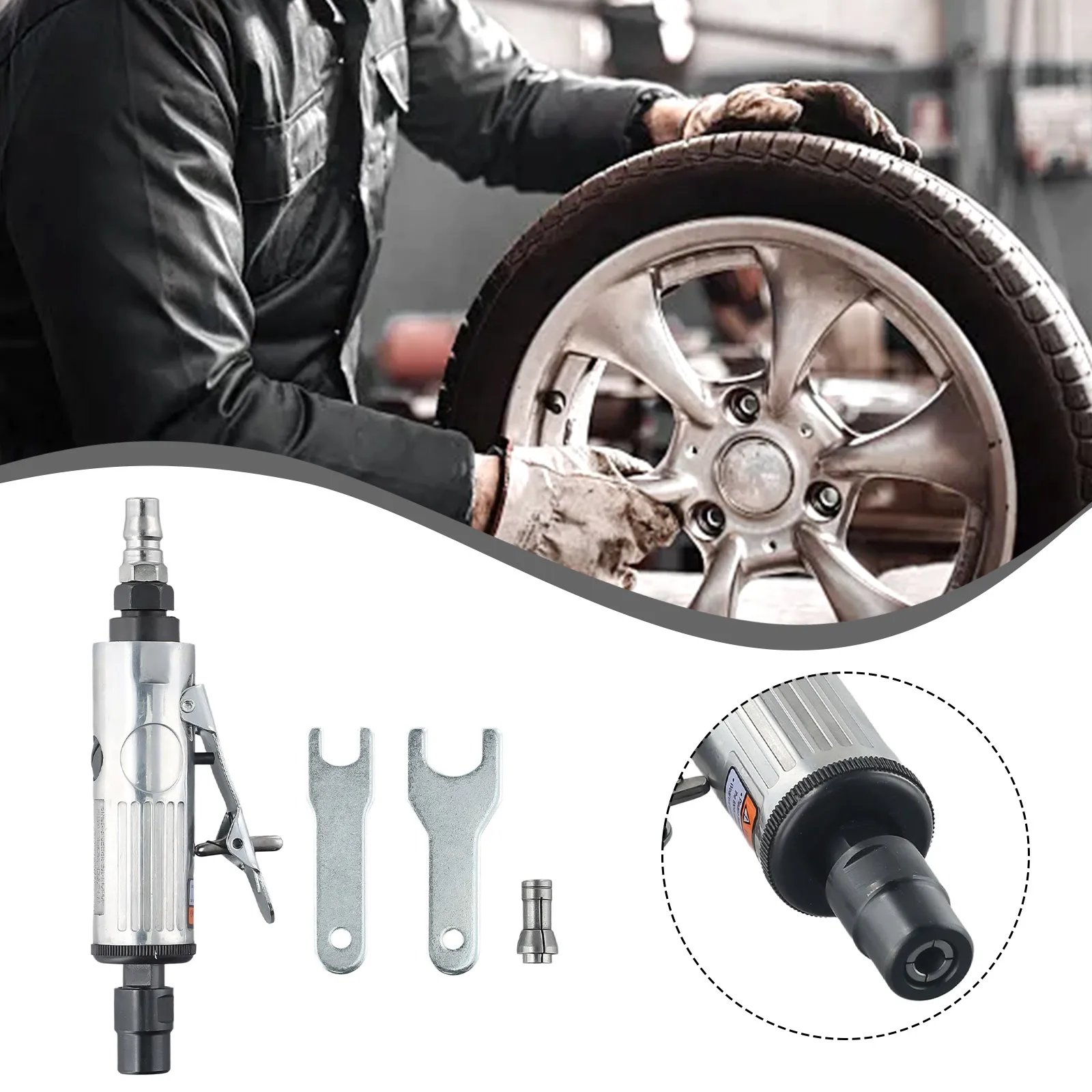 Pneumatic Air Die Grinder Grinding Kit Polisher Machine Aluminum Alloy Housing Compact For Various Metal Moulds