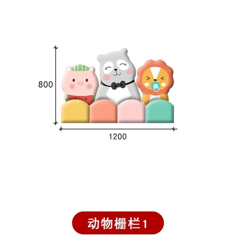 3D Wall Sticker Cabecero Cama Tete De Lit Cartoon Bed Headboard Kids Room Nursery Wall Decor Anti-collision Wall Panels
