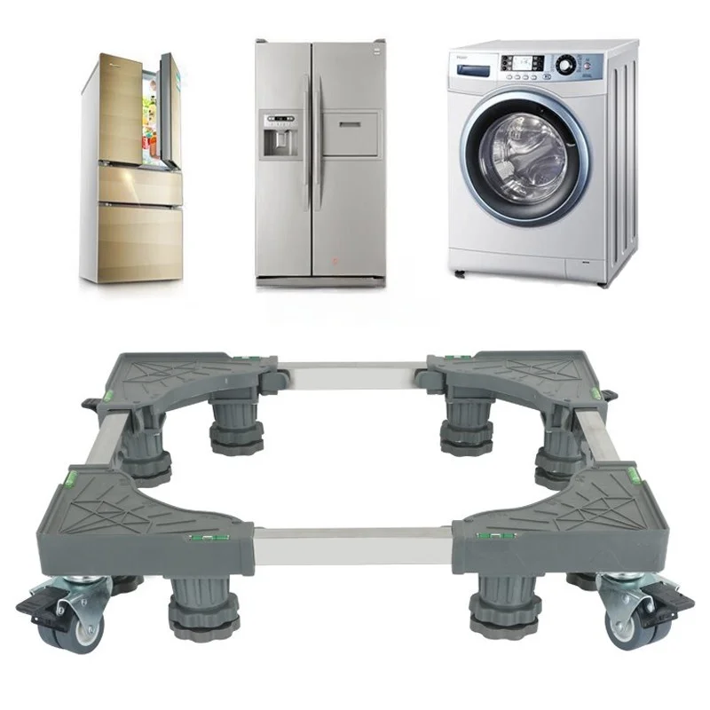 

Universal Adjustable Washer Refrigerator Base Stand with Rolling Tub Drum Wave Wheel Mobile Universal Wheel Storage Rack