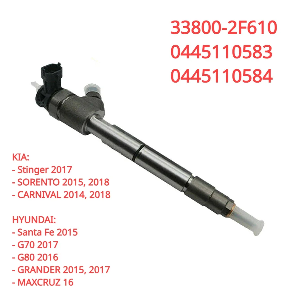 

33800-2F610 0445110584 0445110583 New CRDI Diesel Fuel Injector For KIA Sorento Sedona Carnival Hyundai Santa Fe G70 G80