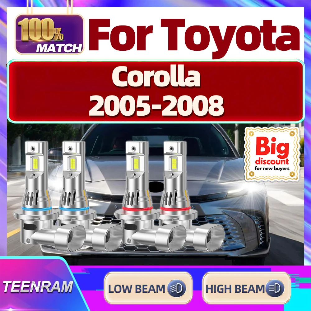 

TEENRAM【For Evo X Lancer 2008-2015】9005 9006 HB3 HB4 High Low Beam Canbus LED Headlight Bulbs Ultra Puissant Headlamp Ampoules