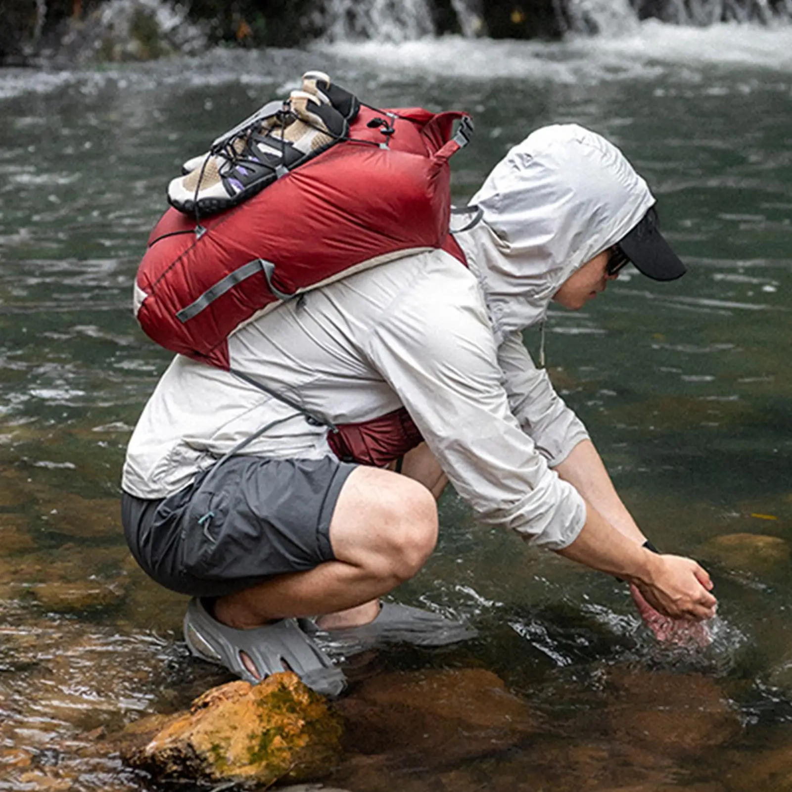 

Рюкзак для пеших прогулок, складной с плечевым ремнем, легкая походная сумка, рюкзак для кемпинга для мужчин и женщин, рыбалка на открытом воздухе