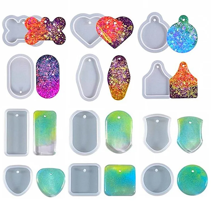SNASAN Resin Mold Pendant Silicone Mould Handmade DIY Listing For Necklace Earrings Key Chain Jewelry Making - Detail 1