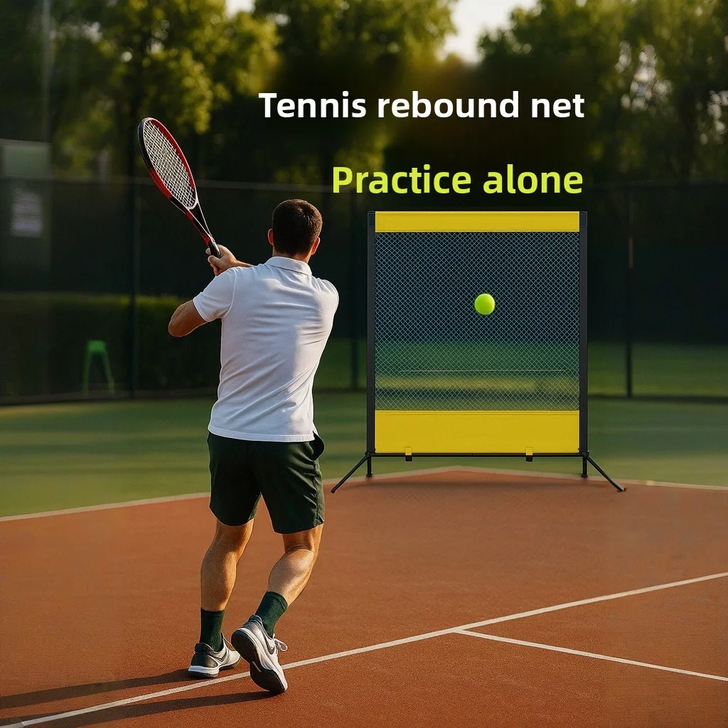 Red de rebote de tenis, práctica única, entrenador de tenis, pared de entrenamiento, pared de tenis portátil