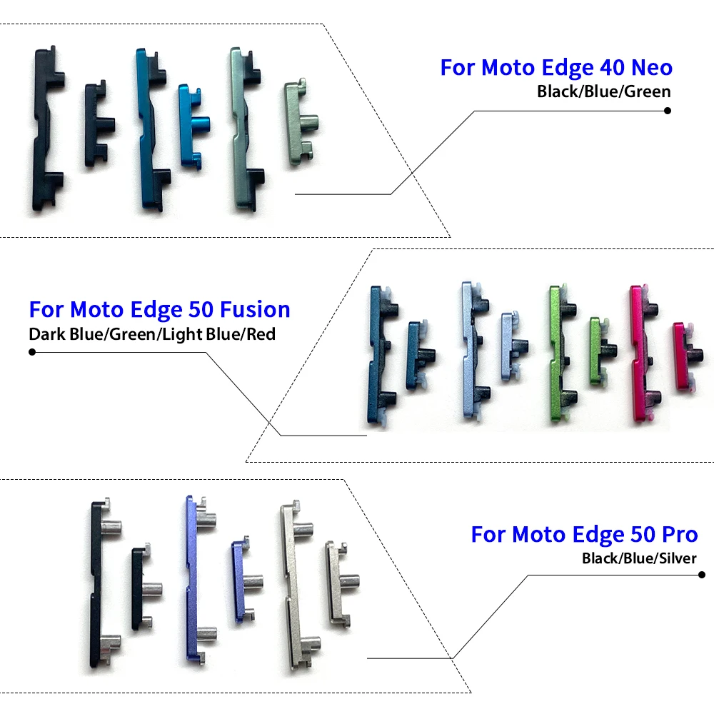 NEW Power Button + Volume Side Button For Moto Edge 40 Neo 50 Fusion 50 Pro Volume Power Button Side Key Replacement Parts image 4