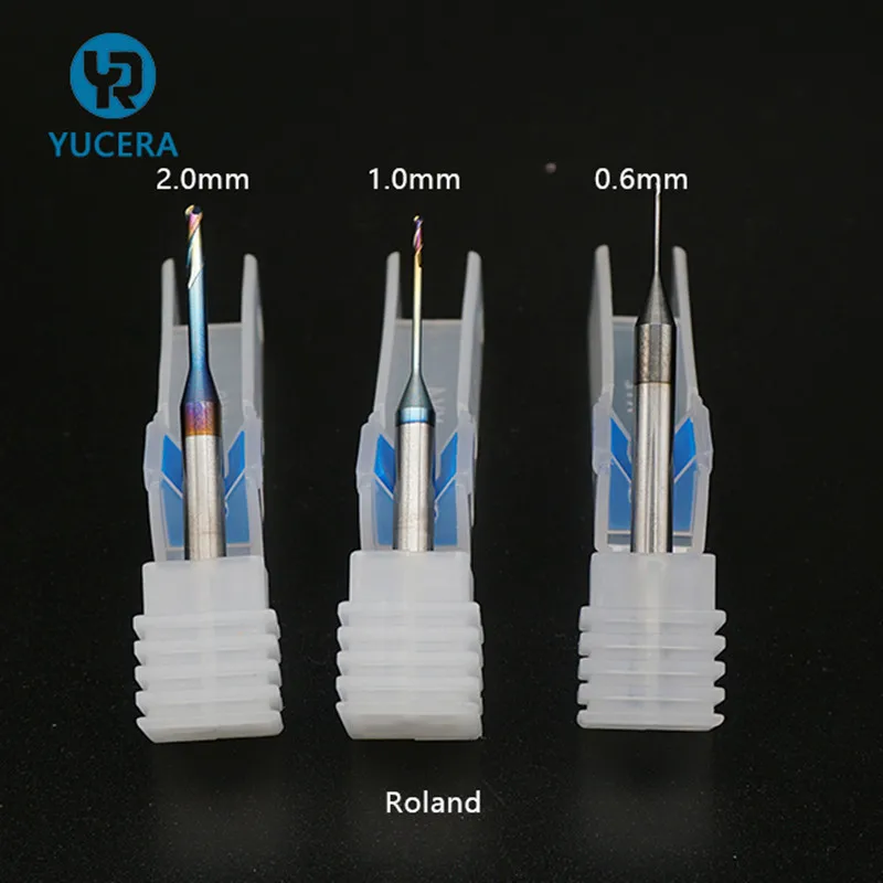 Roland Xay Burs Cho Zirconia/PMMA Với Kim Cương Lớp Phủ, nha Khoa Cắt Cho Roland DWX 50/51D/52 Cỡ 2.0/1.0/0.6/0.3Mm