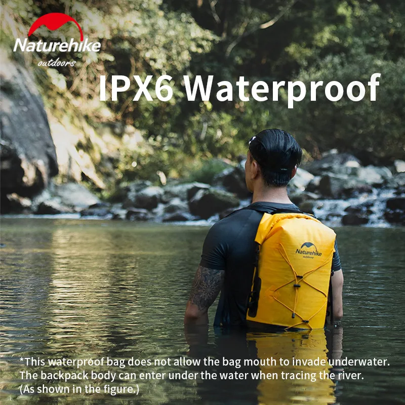 Naturehike Waterproof Backpack Dry Wet Separation TPU 20L/30L/40L High Capacity Wear Resistant Outdoor Swimming Sport Travel Bag