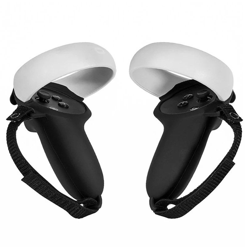 Silicone Grip Cover Silica Gel for Protection Cover Sweat-Proof Handle Grip for Case Protector with Adjustable Strap for Oculus