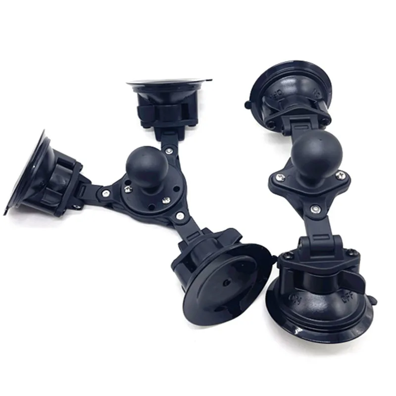 Car Windshield Adjustable Bendable 1.5 Inch Ball Three Double Suction Cup for Fixed Base Large Equipment Accessories GPS