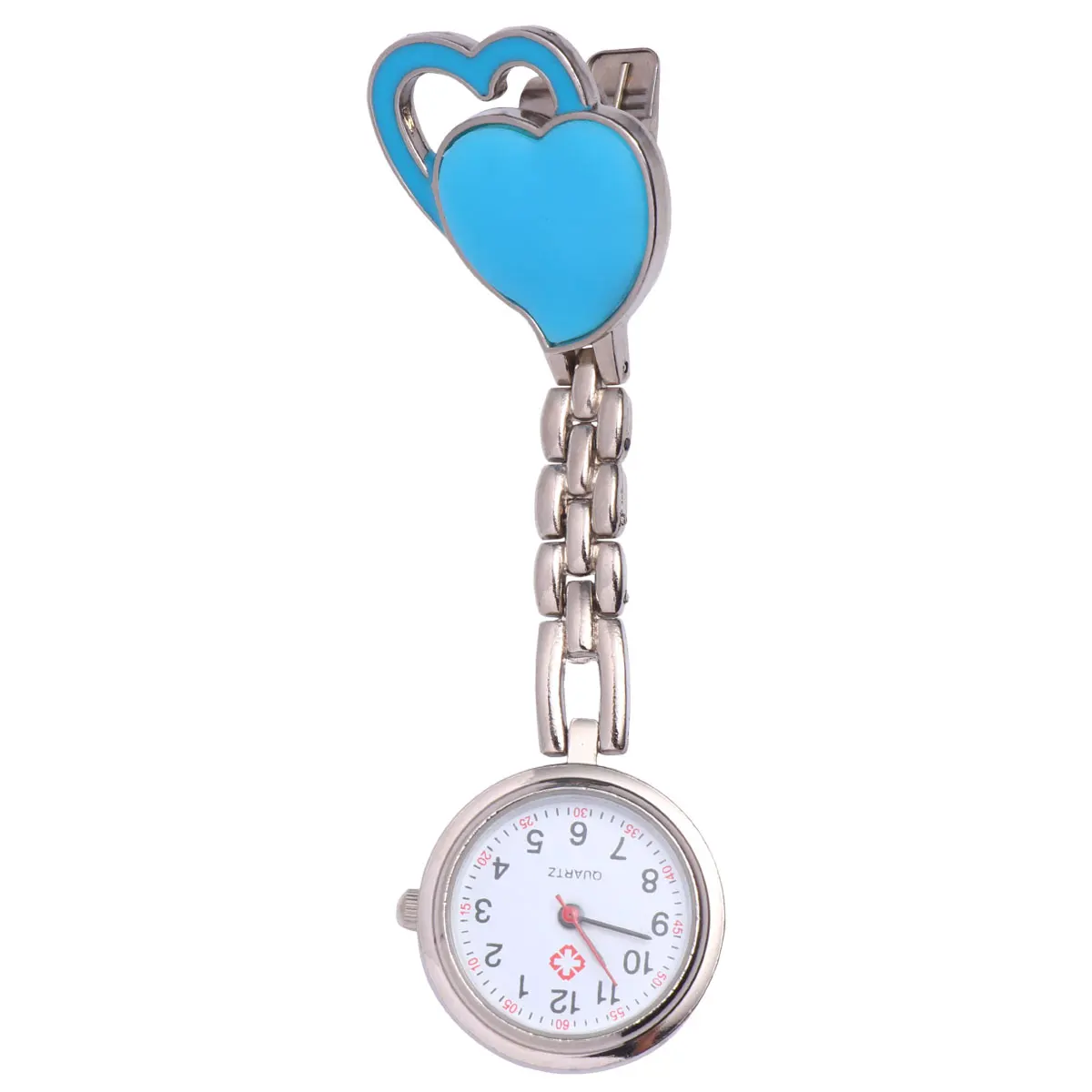 

Nurse Pocket Watch Heart Shaped Hanging Fashion Creative Watches Lightweight Durable Decorative Clothing Practical Information