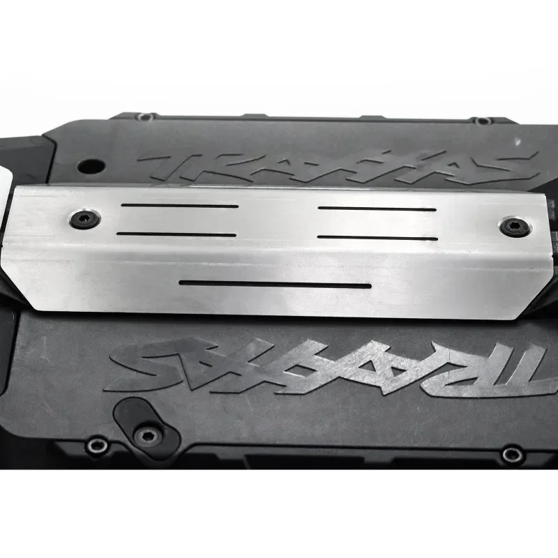 

Шасси из нержавеющей стали, передние и задние защитные пластины для предотвращения столкновений, обновленные аксессуары для деталей TRXS Mini Maxx RC