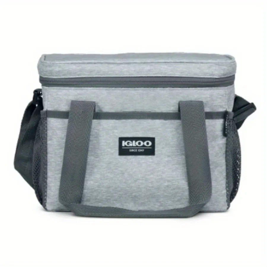 12 حقيبة غداء مع منظم - رمادي تحافظ على كل غداء طازجًا وباردًا وآمنًا ومنظمًا