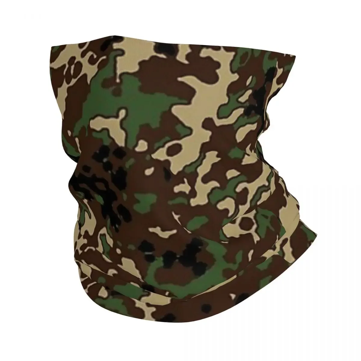 Flecktarn Camouflage Bandana Neck Gaiter Printed Face Scarf Warm Headband Riding For Men Women Adult All Season