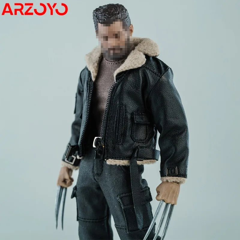 1/12 Scale Logan Motorcycle Jacket Work Pants Clothes Set Model Fit 6'' Romankey Ant Notaman Male Soldier Action Figure Body