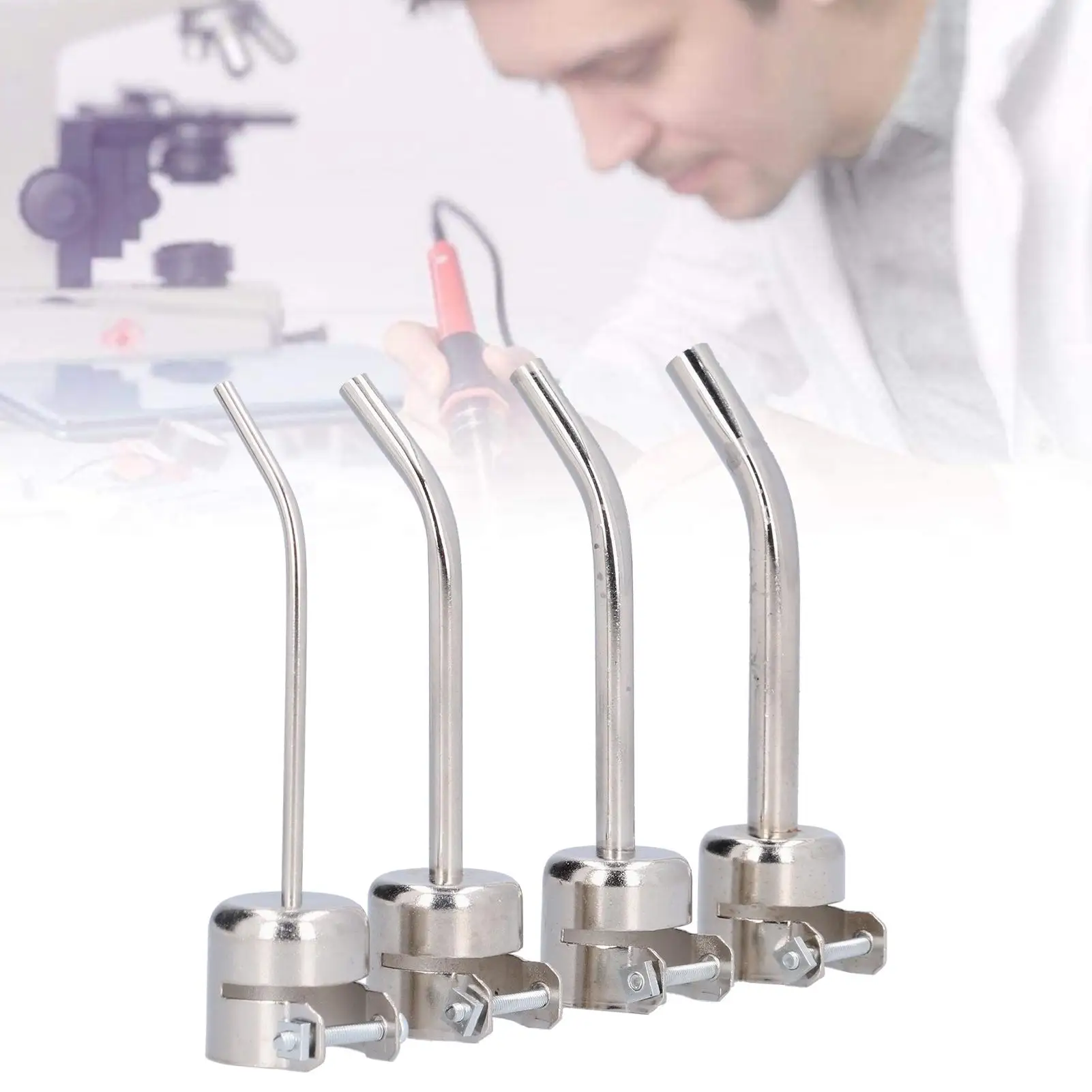 

4 шт., комплект насадок для термофена, удлиненное локоть, 850 BGA, паяльная станция для распайки, аксессуар