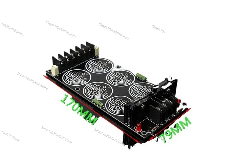 Work in progress Welded 6 Capacitor Schottky Rectifier Filter Power Board, Audio Amplifier PCB