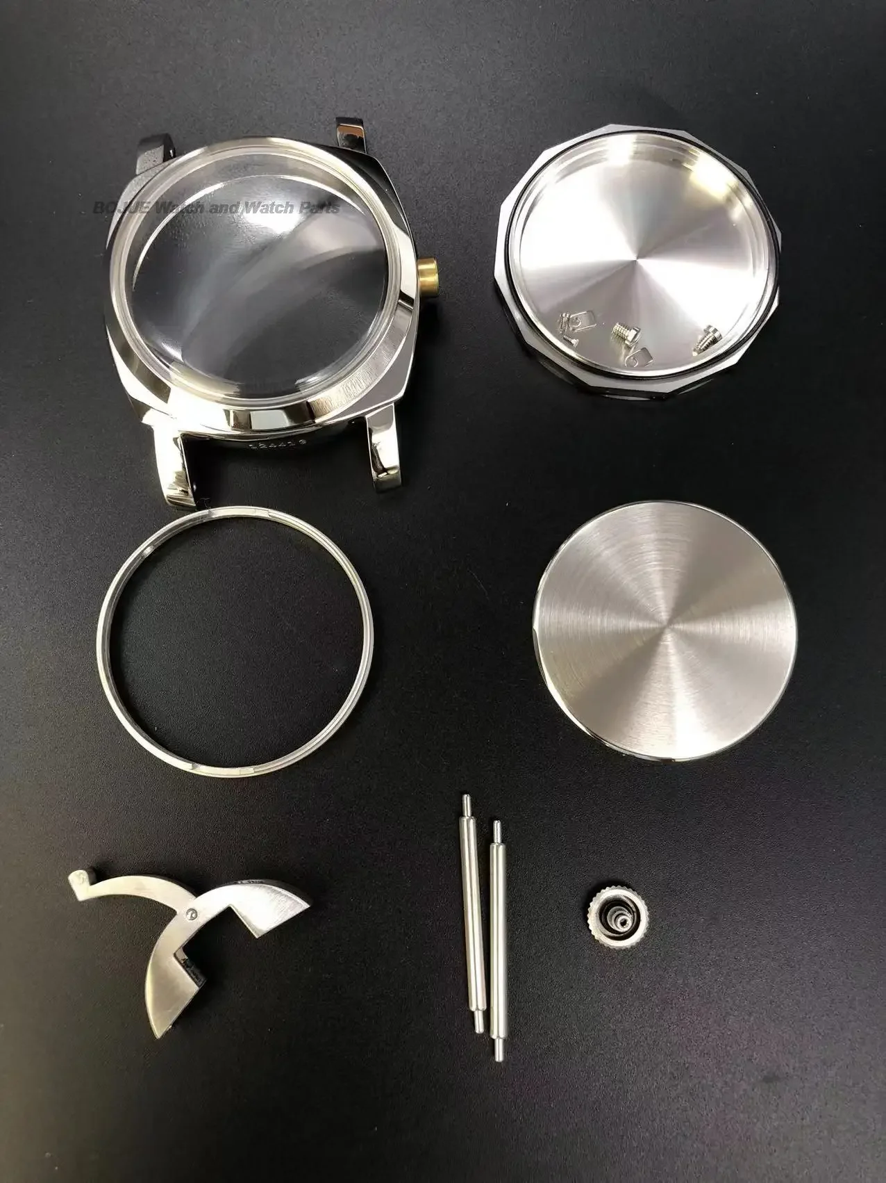 

47mm PAM Vintage Retro Stainless Steel Watch Case for 6152/1 Crown Guard ETA6497/6498/ST3600 Mechanical Movement Mod Accessories