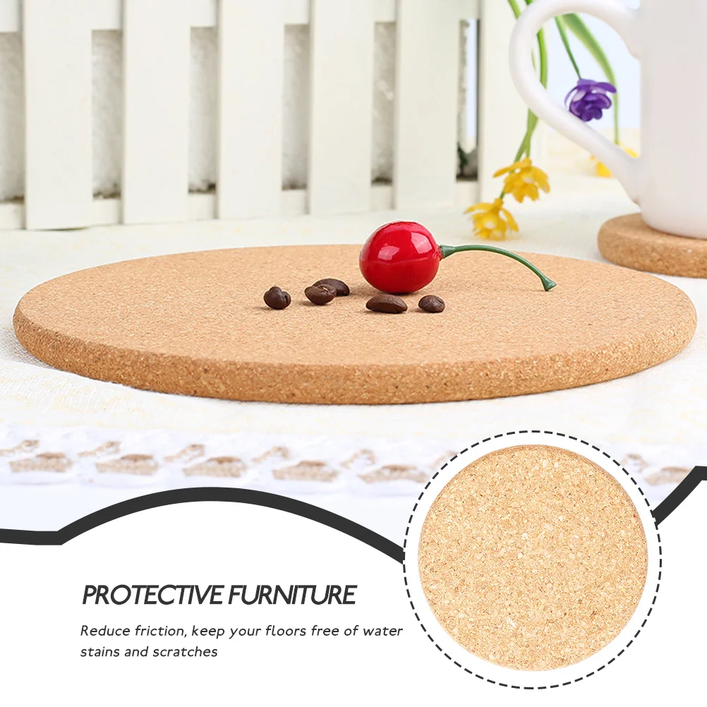 

10pcs Flower Mats Cork Plant Cork Plant Coasters Coasters 190mm Round DIY Pads Garden Absorb Water Stains Prevent Scratches