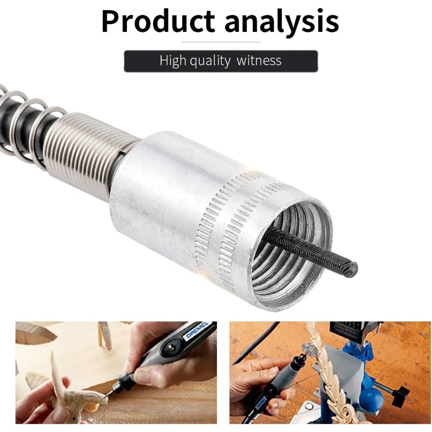 1pc Rotary Grinder Tool, Flexible Flex Shaft Fits For Universal Rotary Tool