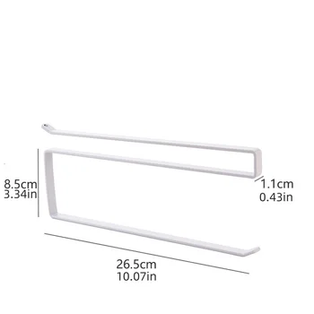 Paper Roll Holder Towel Rack Cling Film Storage Rack Bathroo...