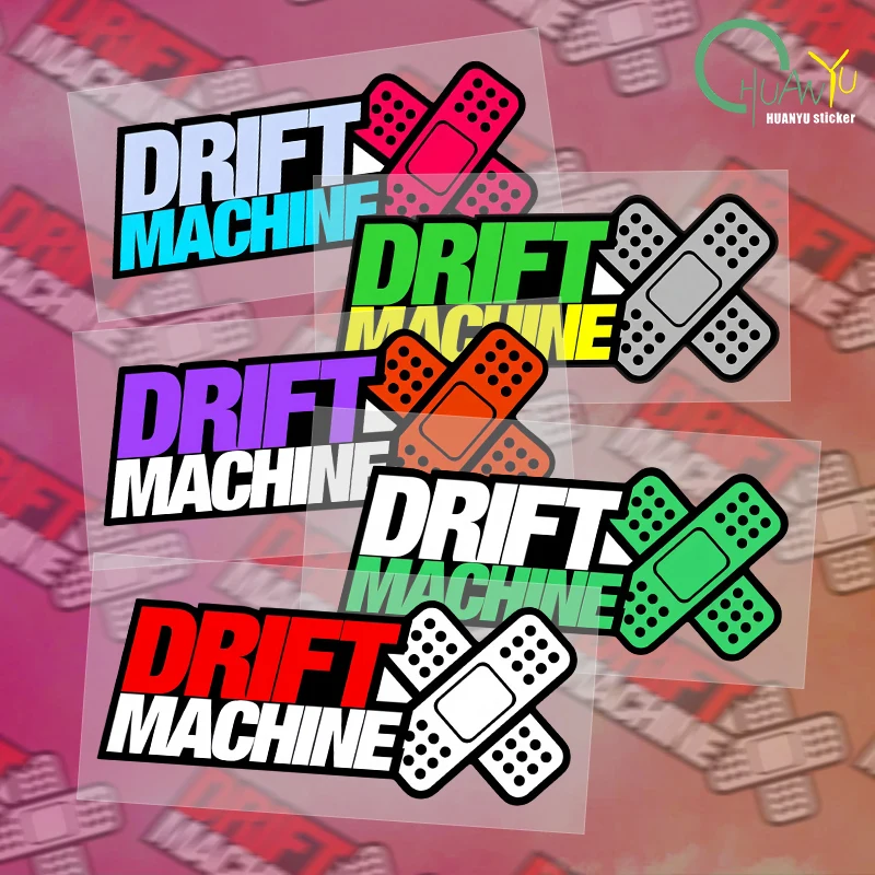 for Drift Machine Red Bandage Cartoon Car Stickers Scratch-Proof Decal Bumper Waterproof VAN Graphics