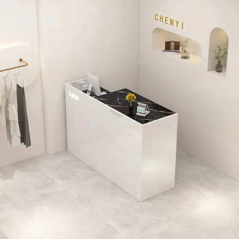 

Modern Cashier Reception Desks Luxury Decorations Beauty Aesthetic Trendy Reception Desk Counter Simple Modern Salon Furniture