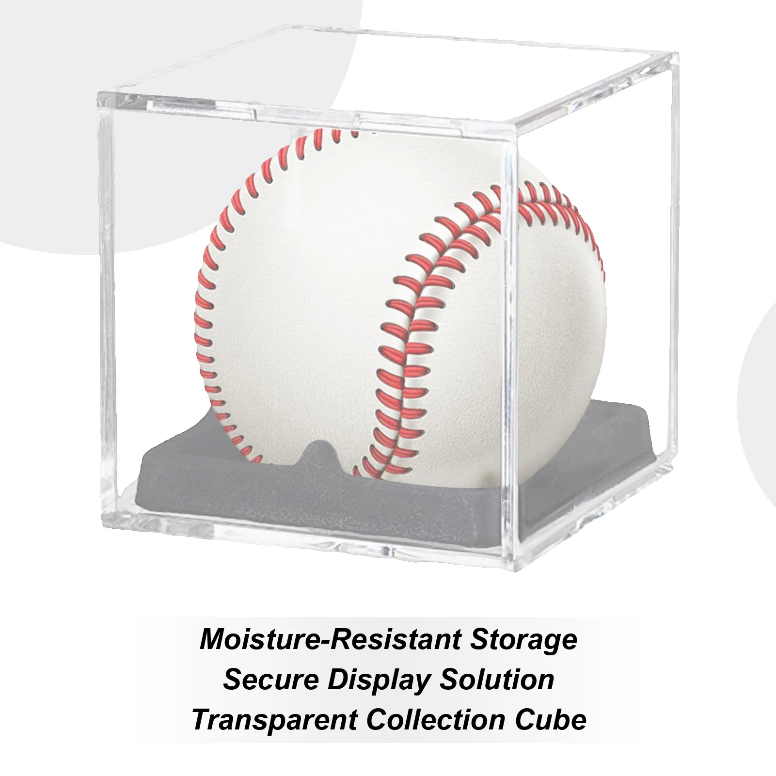 

Baseball Display Case With Velvet Base Acrylic Dustproof Protection Game Ball Display Case For Sports Home Game Signed Team