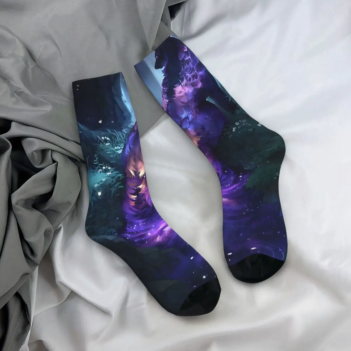 Vintage Luminous Men's compression Socks Unisex Harajuku Pattern Printed Novelty Crew Sock