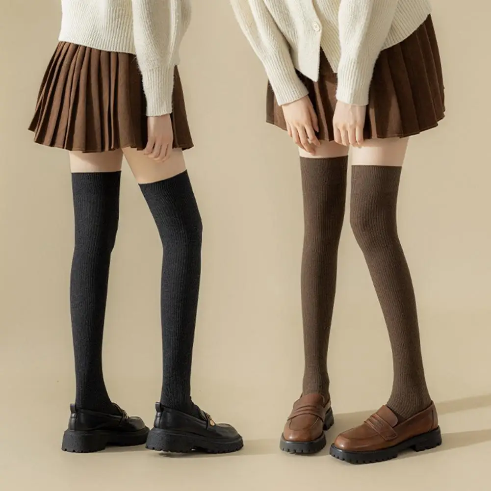 

Breathable High-quality Socks Extra Long Women's Thigh High Socks Thick Cotton Knit Boot Stockings for Winter Over Knee Leg