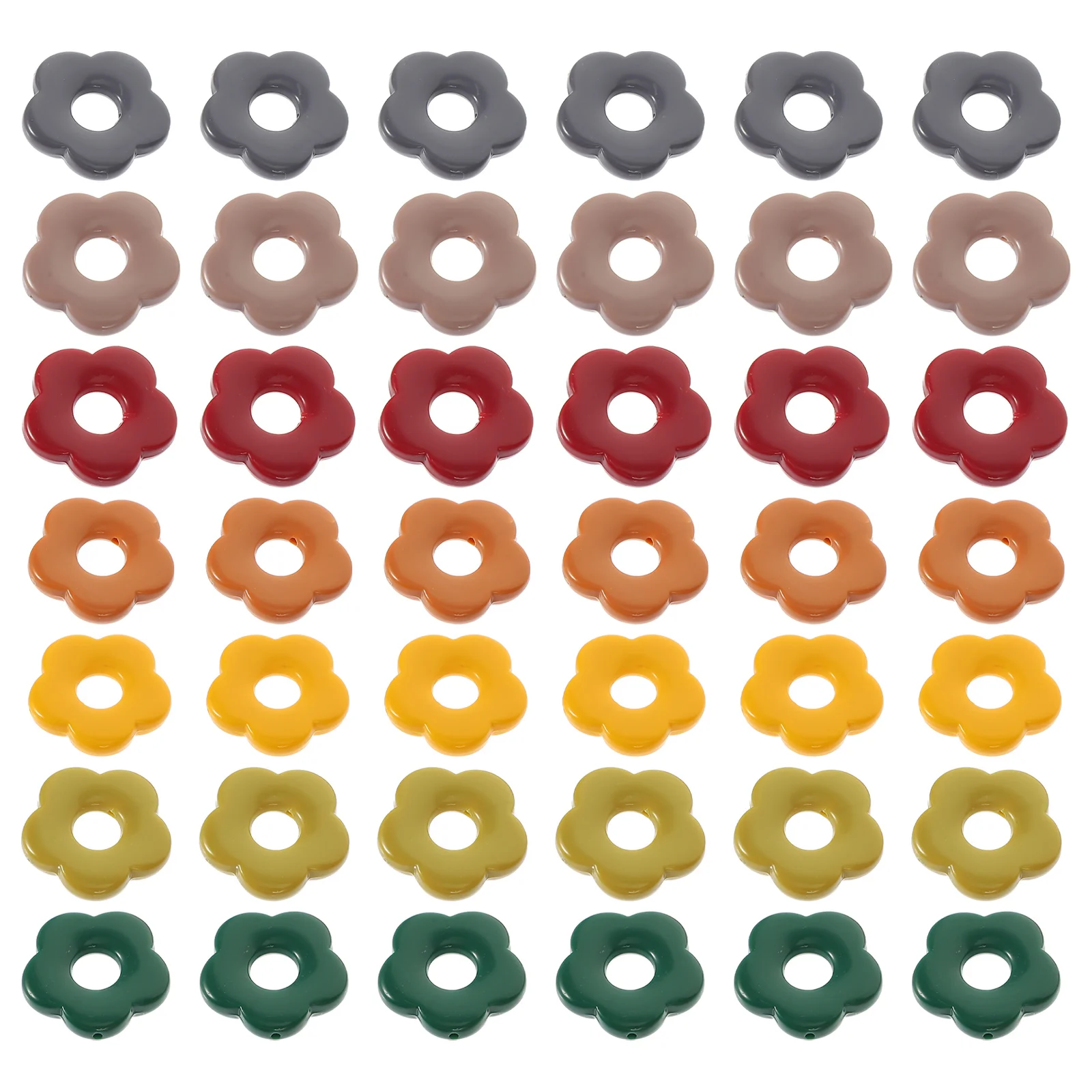 

Five Petal Flower Resin Charms for DIY Jewelry Making Smooth Safe Durable Keychains Necklaces Crafts Bright Color Excellent