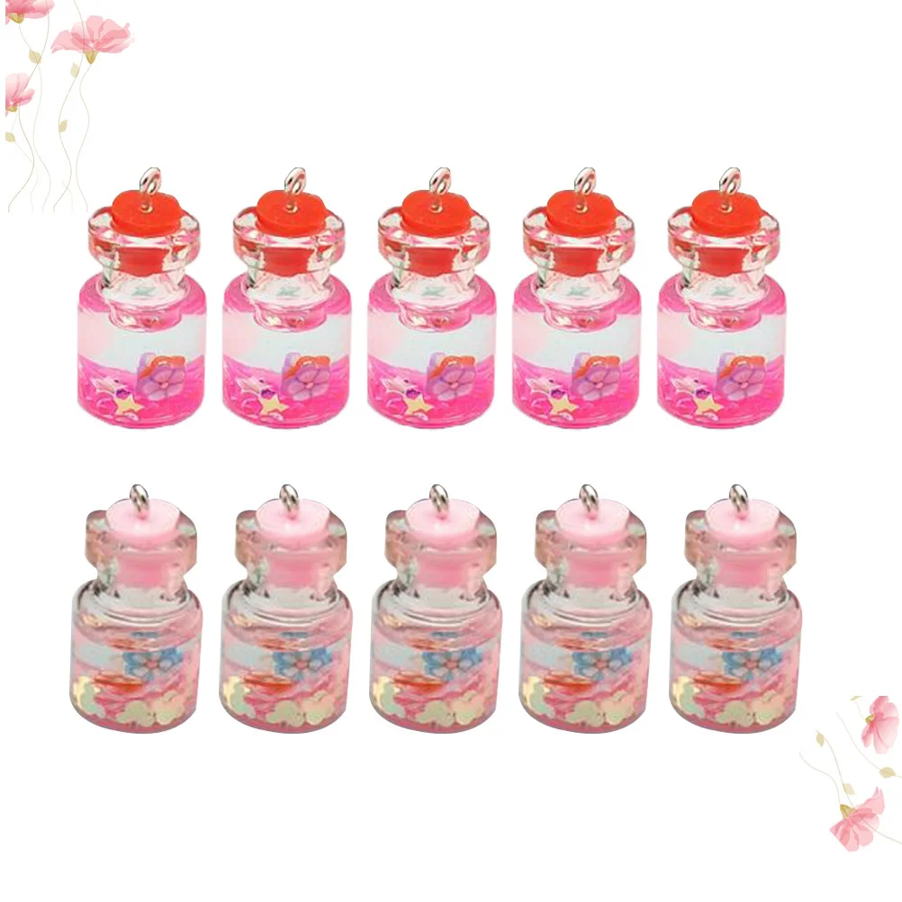 

20 Pcs Resin Crafts DIY Accessories for Earrings Jewelry Making Wishing Bottle Pendant Charms