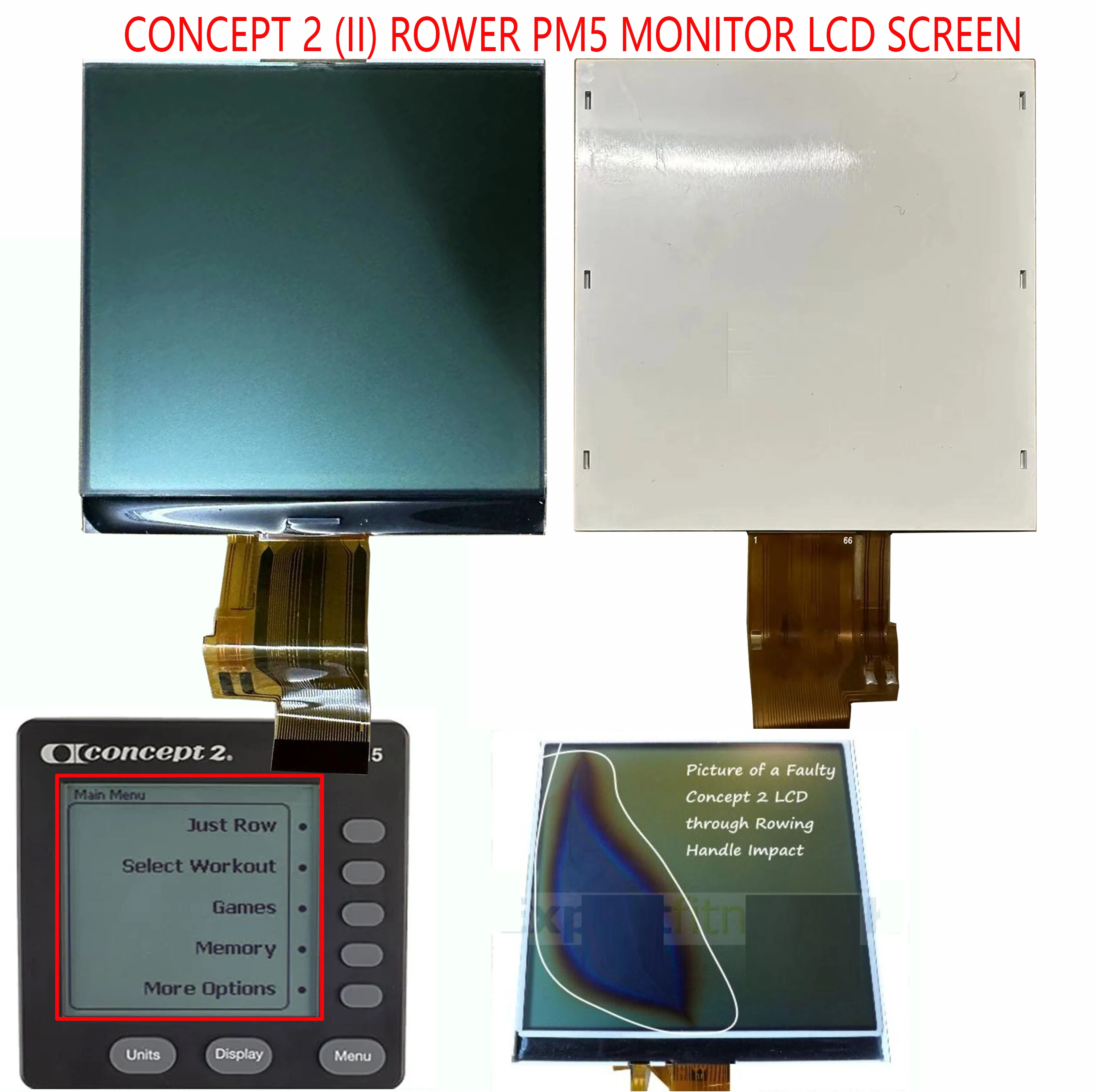 Pantalla LCD Original para CONCEPT 2 (II) ROWER PM5, nueva