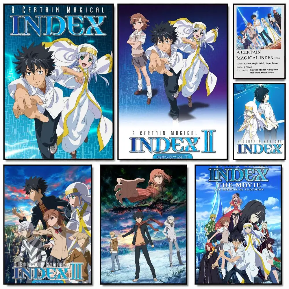 anime A-A Certain Magical Index-X Painting Calligraphy Artwork for Home Bedroom Office Wall Decoration Gift