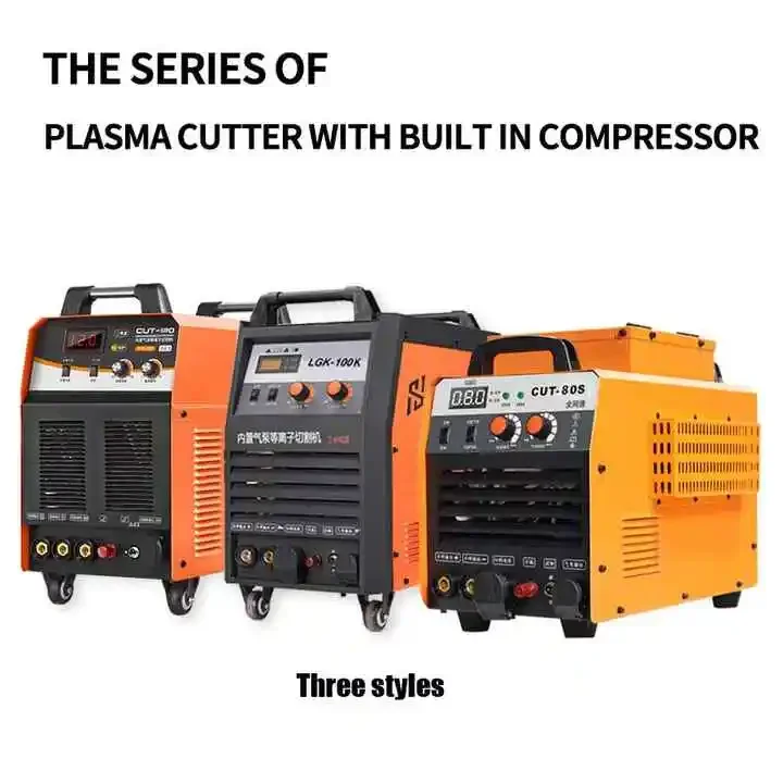 60Amp 80Amp 100Amp plasma cutter with built in air compressor 380V 220/380V CUT+MMA professional cutter