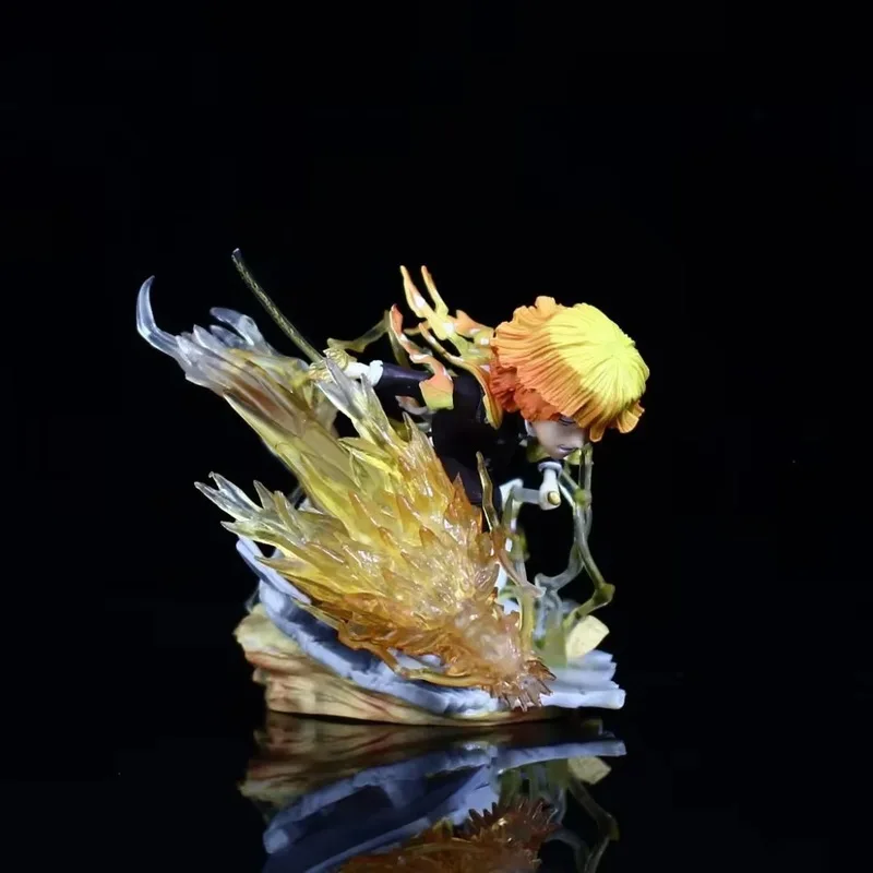 ฟิกเกอร์อนิเมะดาบพิฆาตอสูร ขนาด 10 ซม. ตัวละครอากัตสึมะ เซ็นอิทสึ และโทมิโอกะ กิยู ของสะสม ของตกแต่งโต๊ะทำงาน ของเล่นสะสม ของขวัญ