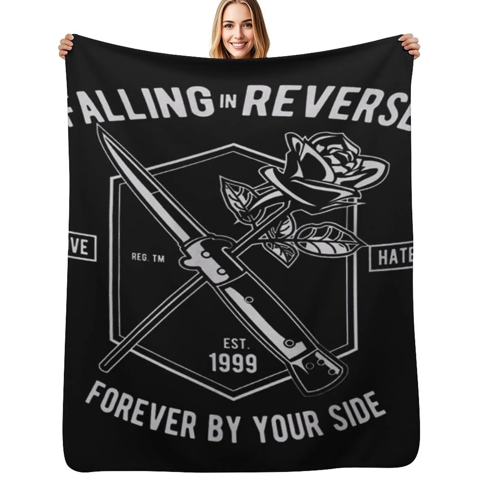 Falling In Reverse Throw Blanket Summer Beddings Decorative Sofa Beautifuls Loose Polar Plaid Blankets