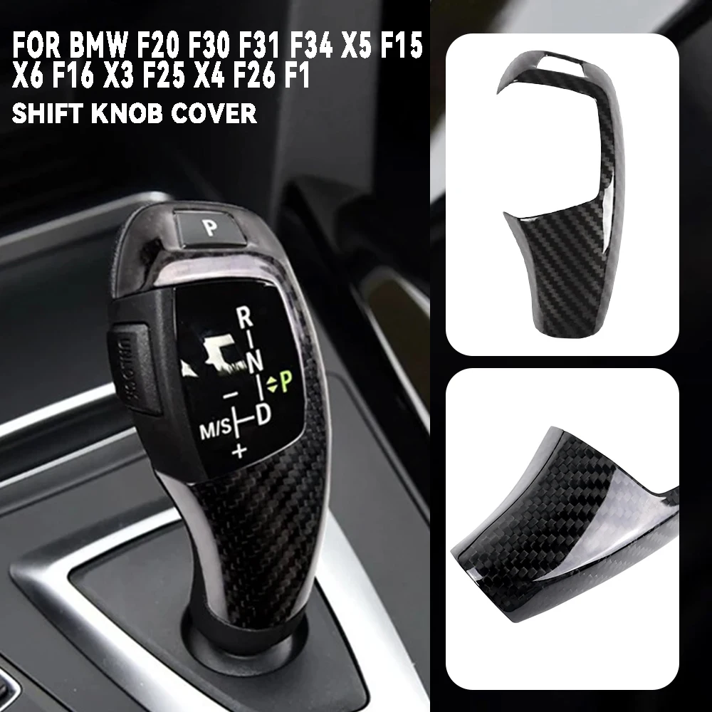 

Abs Carbon Fiber Plastic For BMW F20 F30 F31 F34 X5 F15 X6 F16 X3 F25 X4 F26 F1 Car Shift Knob Cover Cover Car Interior Decorate