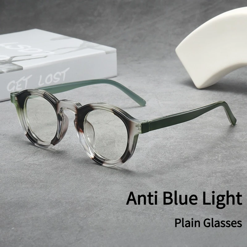 Neutrale Anti-Blaulicht-Brille, nicht verschreibungspflichtige flache Brille, breite und dicke Brillengestelle, dekorative Brille für den täglichen Gebrauch